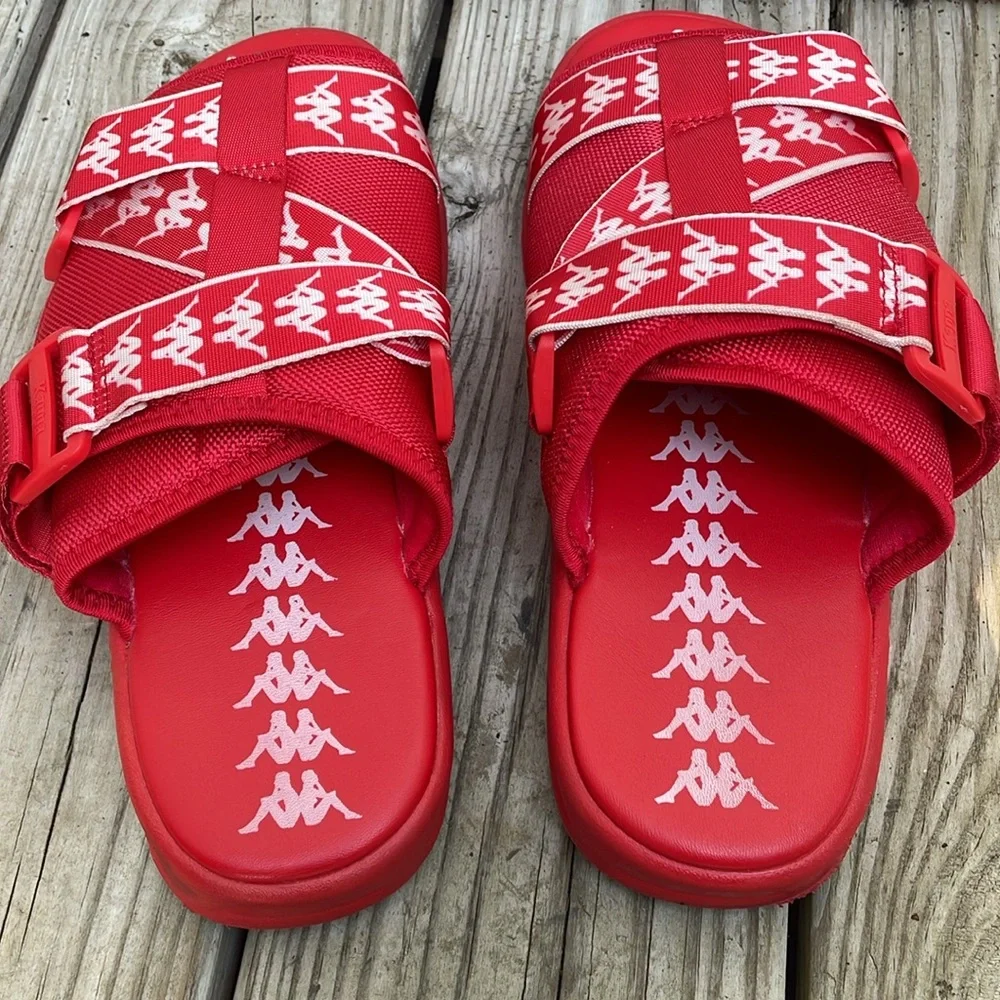 Kappa 222 Banda Mitel 1 Unisex Slides – Red/White